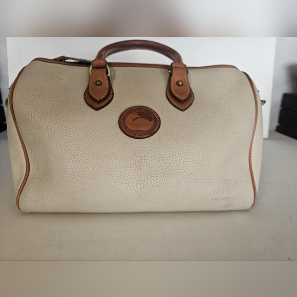 Dooney & Bourke Speedy Satchel Bag in cream leather - Picture 13 of 15